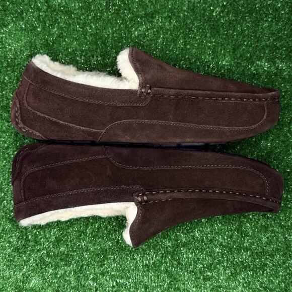 UGG Ascot Men’s Slippers Size 9 Brown Suede Cozy Luxury Comfort Shoes main image 6